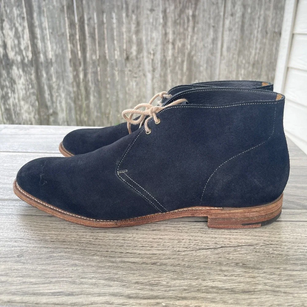Church's Sahara L Chukka Boots Men 7 UK 6 EU 39 Black Suede Desert England Shoes